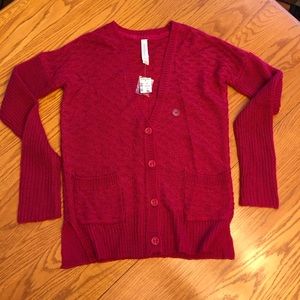 GORGEOUS, NWT Aeropostale deep rose pink cardigan, Size XS. 🌹 💗